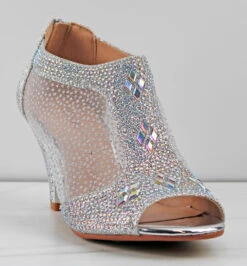 Forever Perform 67 Women's Rhinestone Embellished Heel Sandals
