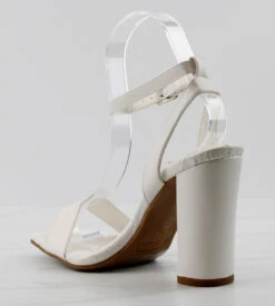 Pita 48 Womens Squared Open Toe Block Heel Sandals 13 Pita 48 Womens Squared Open Toe Block Heel Sandals -Bamboo Store Pita48White 3