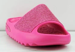 PlayoffD Women's Rhinestone Horizontal Grooved Outsole Slides