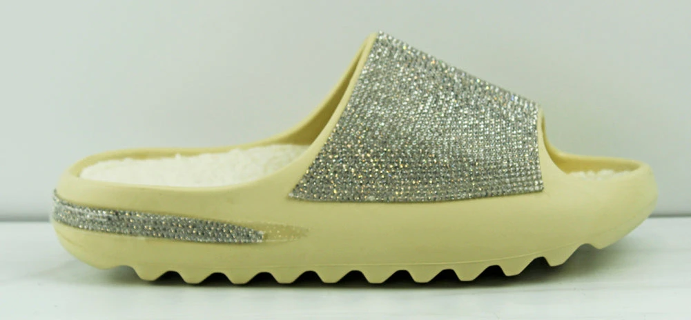 PlayoffD Women's Rhinestone Horizontal Grooved Outsole Slides 7 PlayoffD Women's Rhinestone Horizontal Grooved Outsole Slides - Image 5