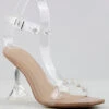 Pleasure 03 Womens Gem Embellished Lucite Strap Pyramid Heels -Bamboo Store Pleasure3 2