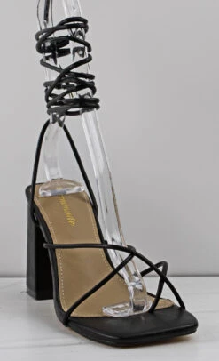 Posh Women's Thin Strap Wrap Up Dress Heeled Sandals