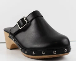 Forever Prepare 02 Women's Slip On Buckled Low Heeled Mules