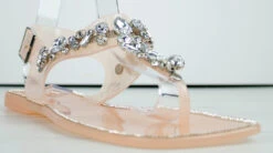 Forever Proceed-10 Womens Sling Back Gem Embellished Thong Sandals -Bamboo Store Proceed 10 5