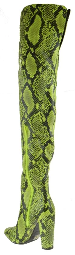 Bamboo Profound 07 Women's Plain Over The Knee Snake Boot -Bamboo Store Profoundyellow 3
