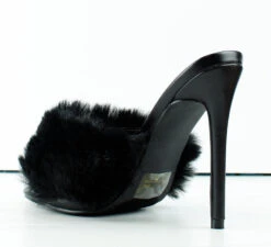 Pryer Womens Faux Fur Stiletto Heel Mule Sandals 10 Pryer Womens Faux Fur Stiletto Heel Mule Sandals -Bamboo Store Pryer 6