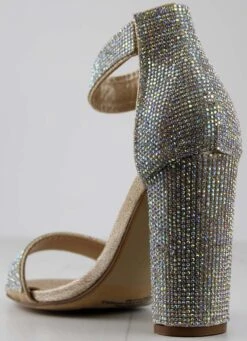 Forever Quality 83 Womens Strappy Ultra Bling Rhinestone Dress Heels -Bamboo Store Quality83Chap 3