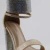 Forever Quality 84 Womens Strappy Ultra Bling Rhinestone Dress Heel -Bamboo Store Quality84Champagne 1