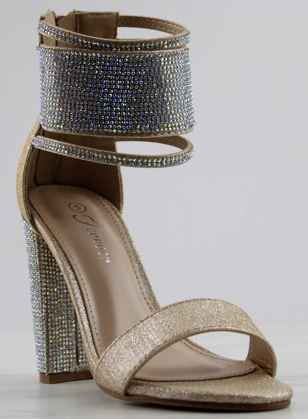 Forever Quality 84 Womens Strappy Ultra Bling Rhinestone Dress Heel 3 Forever Quality 84 Womens Strappy Ultra Bling Rhinestone Dress Heel