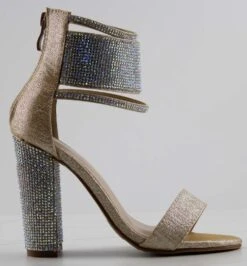 Forever Quality 84 Womens Strappy Ultra Bling Rhinestone Dress Heel 16 Forever Quality 84 Womens Strappy Ultra Bling Rhinestone Dress Heel -Bamboo Store Quality84Champagne 2