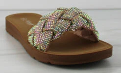 Forever Reform 38 Women's Braided Rhinestone Slip On Sandals -Bamboo Store Reform38 4