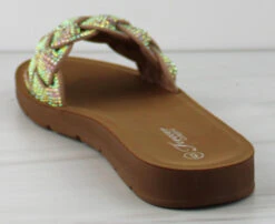Forever Reform 38 Women's Braided Rhinestone Slip On Sandals -Bamboo Store Reform38 6