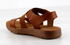 Reform 53K Little Girls Criss Cross Elastic Strap Flat Sandals -Bamboo Store Reform53KTan 3