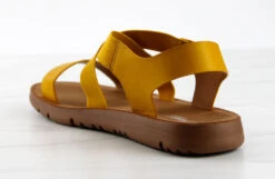 Forever Reform 53 Women's Criss Cross Elastic Strap Flat Sandals -Bamboo Store Reform53Yellow 3