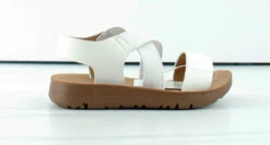 Reform 53K Little Girls Criss Cross Elastic Strap Flat Sandals -Bamboo Store Reform53k 6