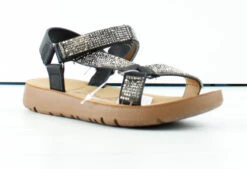 Reform-76k Little Girls Light Weight Side Strap Glitter Sandals