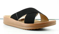 Forever Regular 70 Womens Cross Strap Comfort Slip On Slides