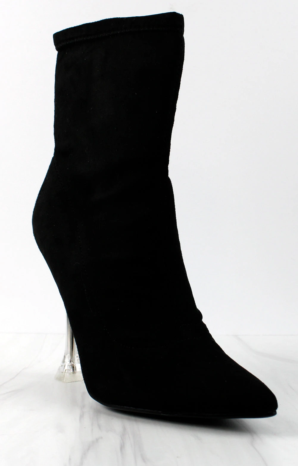 Renee Womens Pointed Toe Translucent Stiletto Heel Boots 3 Renee Womens Pointed Toe Translucent Stiletto Heel Boots