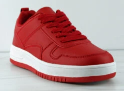 Forever Rexx 01 Women's Lace Up Low Top Casual Sneakers 11 Forever Rexx 01 Women's Lace Up Low Top Casual Sneakers -Bamboo Store Rexx01Red