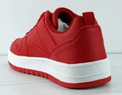 Forever Rexx 01 Women's Lace Up Low Top Casual Sneakers 13 Forever Rexx 01 Women's Lace Up Low Top Casual Sneakers -Bamboo Store Rexx01Red 3