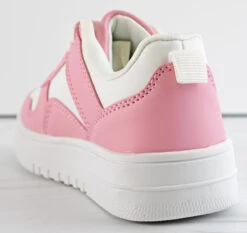 Rexx 02K Little Girl's Lace Up Low Top Casual Sneakers -Bamboo Store Rexx02kpink