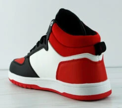 Forever Rexx 12 Women's Lace Up Casual High Top Sneakers -Bamboo Store Rexx12BlackRed 3