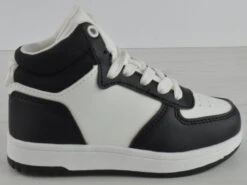 Forever Rexx 12K Little Girl's Lace Up High Top Casual Sneakers -Bamboo Store Rexx12kBlackWhita 4