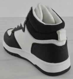 Forever Rexx 12K Little Girl's Lace Up High Top Casual Sneakers -Bamboo Store Rexx12kBlackWhita 5