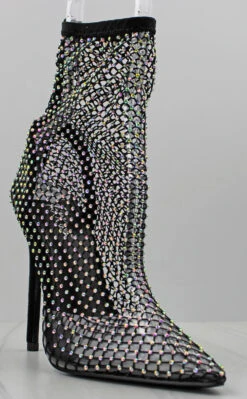 Rosalia Women's Rhinestone Mesh Stiletto High Heels