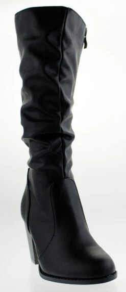 Forever Safety 53 Mid Calf Slouched Chunky Heeled Boot