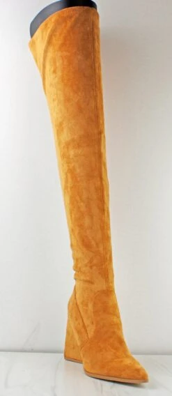 Scipio Women's Over The Knee Block Heeled Suede Boots