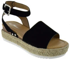 Forever Sensational 1 Womens StrappyEspadrille Wedges