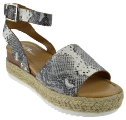 Forever Sensational 1 Womens StrappyEspadrille Wedges -Bamboo Store Sensational1Snake 1