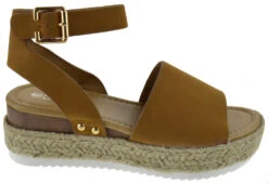 Forever Sensational 1 Womens StrappyEspadrille Wedges -Bamboo Store Sensational1Tan 2