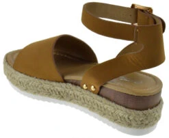 Forever Sensational 1 Womens StrappyEspadrille Wedges -Bamboo Store Sensational1Tan 3