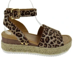 Forever Sensational 1 Womens StrappyEspadrille Wedges -Bamboo Store SensationalLeopard 2