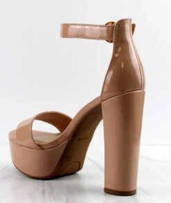 Bamboo Shocking-31 Womens Single Band Block Heel Sandals -Bamboo Store Shocking 31 3