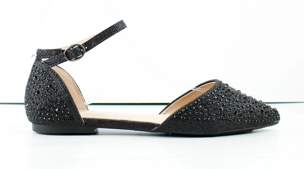 Forever Showy 82 Women's Pointed Toe Rhinestone Ballerina Flats 4 Forever Showy 82 Women's Pointed Toe Rhinestone Ballerina Flats - Image 2