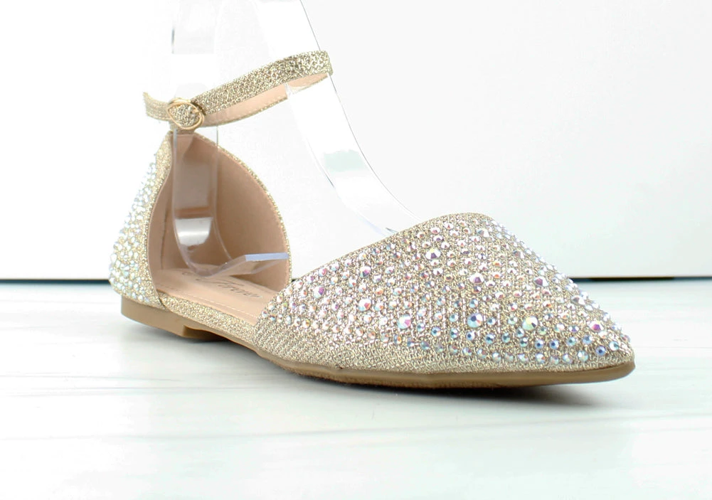 Forever Showy 82 Women's Pointed Toe Rhinestone Ballerina Flats 6 Forever Showy 82 Women's Pointed Toe Rhinestone Ballerina Flats - Image 4