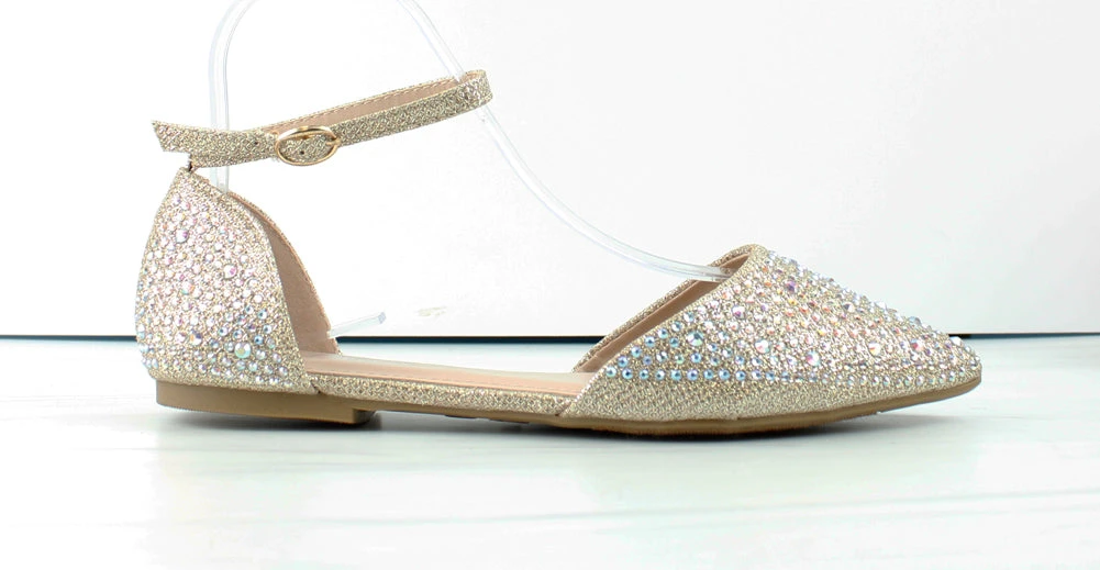 Forever Showy 82 Women's Pointed Toe Rhinestone Ballerina Flats 7 Forever Showy 82 Women's Pointed Toe Rhinestone Ballerina Flats - Image 5