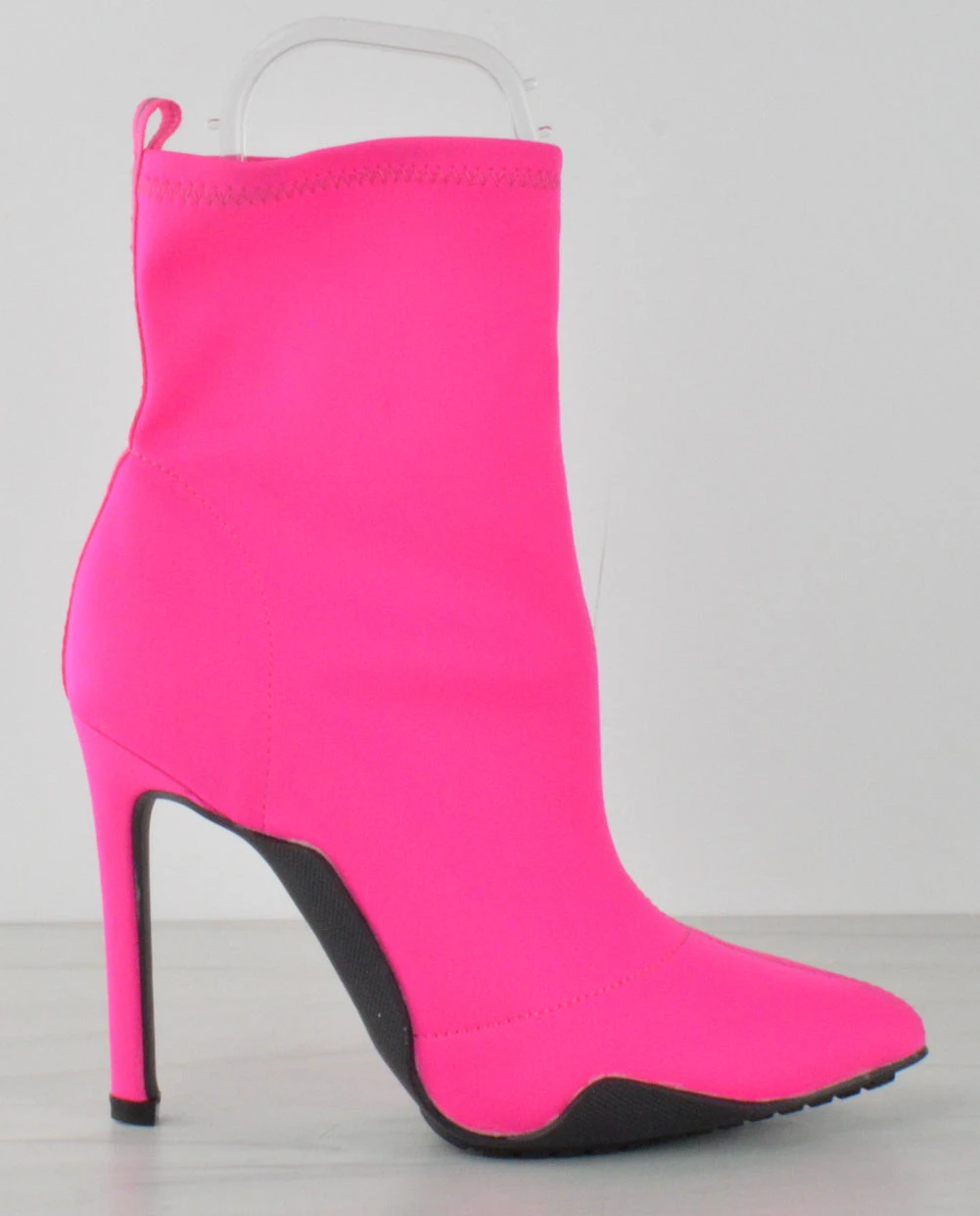 Shyy 01 Women's Elastic Slip On Mid Stiletto Heels 4 Shyy 01 Women's Elastic Slip On Mid Stiletto Heels - Image 2