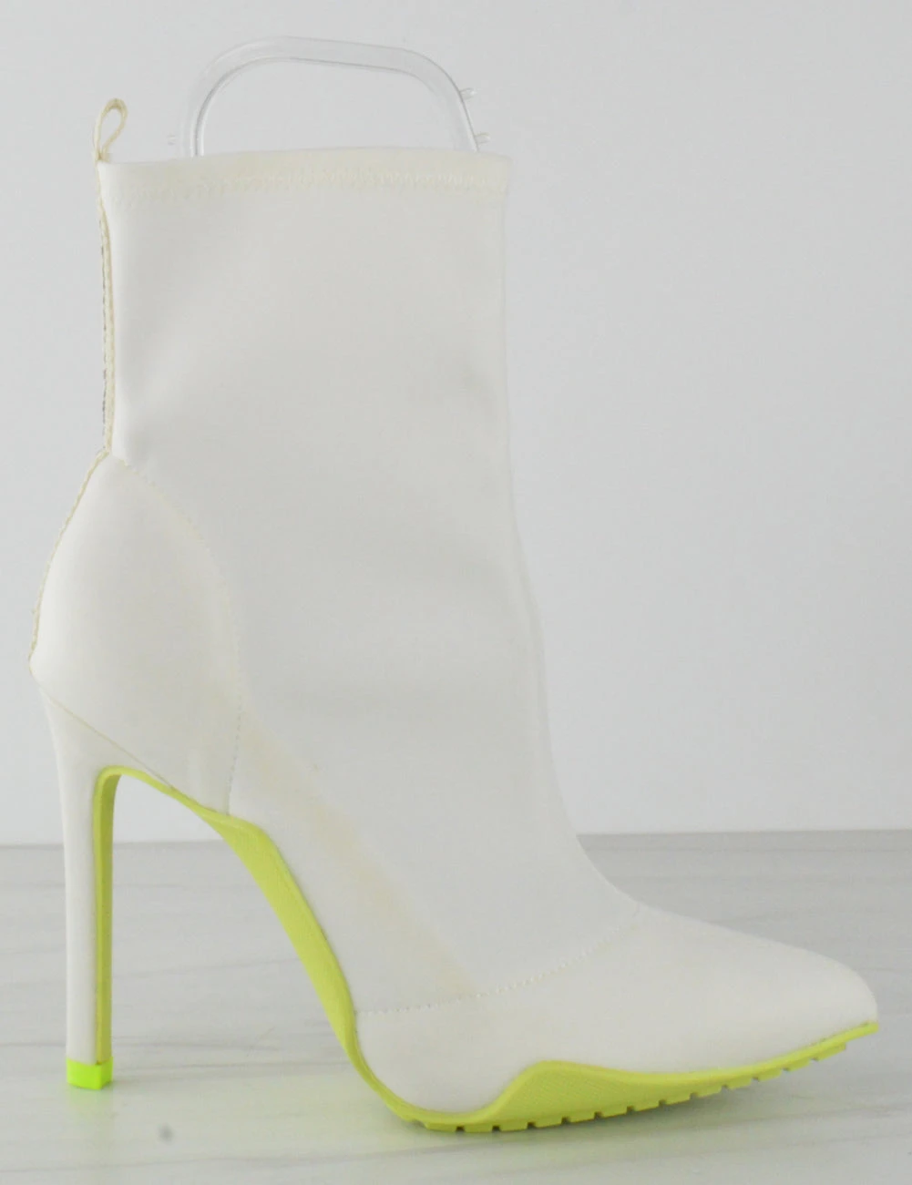 Shyy 01 Women's Elastic Slip On Mid Stiletto Heels 7 Shyy 01 Women's Elastic Slip On Mid Stiletto Heels - Image 5