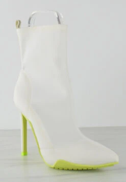 Shyy 01 Women's Elastic Slip On Mid Stiletto Heels 11 Shyy 01 Women's Elastic Slip On Mid Stiletto Heels -Bamboo Store Shyy01white 2