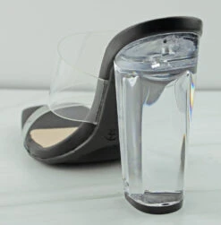 Bamboo Slash 02 Womens Clear Double Band Dress Heels -Bamboo Store SlashBlack 3