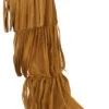 Snowball 53 Girls Knee High 3 Tier Fringe Wedged Moccasin Boots