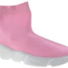 Forever Sock 12 Women's Elastic Fabric Hightop Sneaker -Bamboo Store Sock12Pink 1