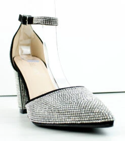 Forever Songful 1 Women's Closed Toe Rhinestone Dress Heels