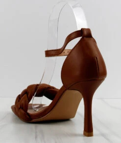 Forever Square 66 Womens Single Braided Band Stiletto Sandals -Bamboo Store Square 66 1