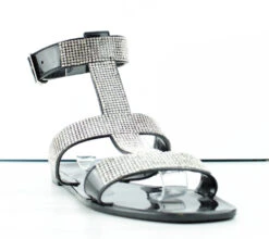 Bamboo Studs 11 Womens Rhinestone Caged Jelly Flat Sandals