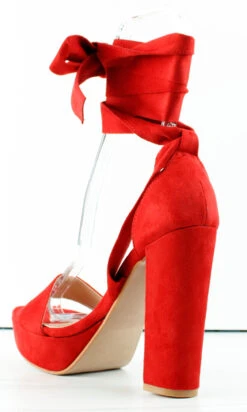 Forever Taste 92 Womens Platform Block Heel Lace Up Sandals -Bamboo Store Taste92 3